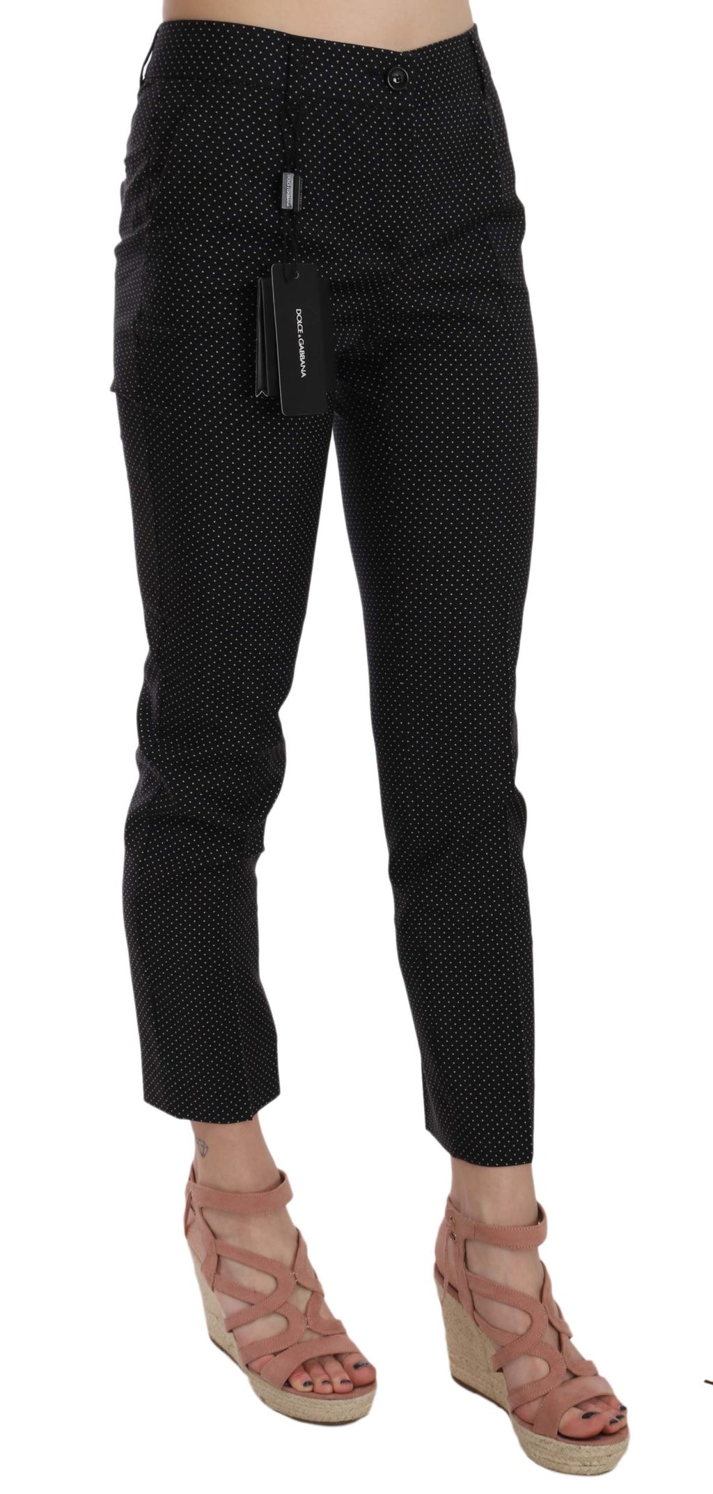 Dolce & Gabbana Black Cropped Pants for Women detail view