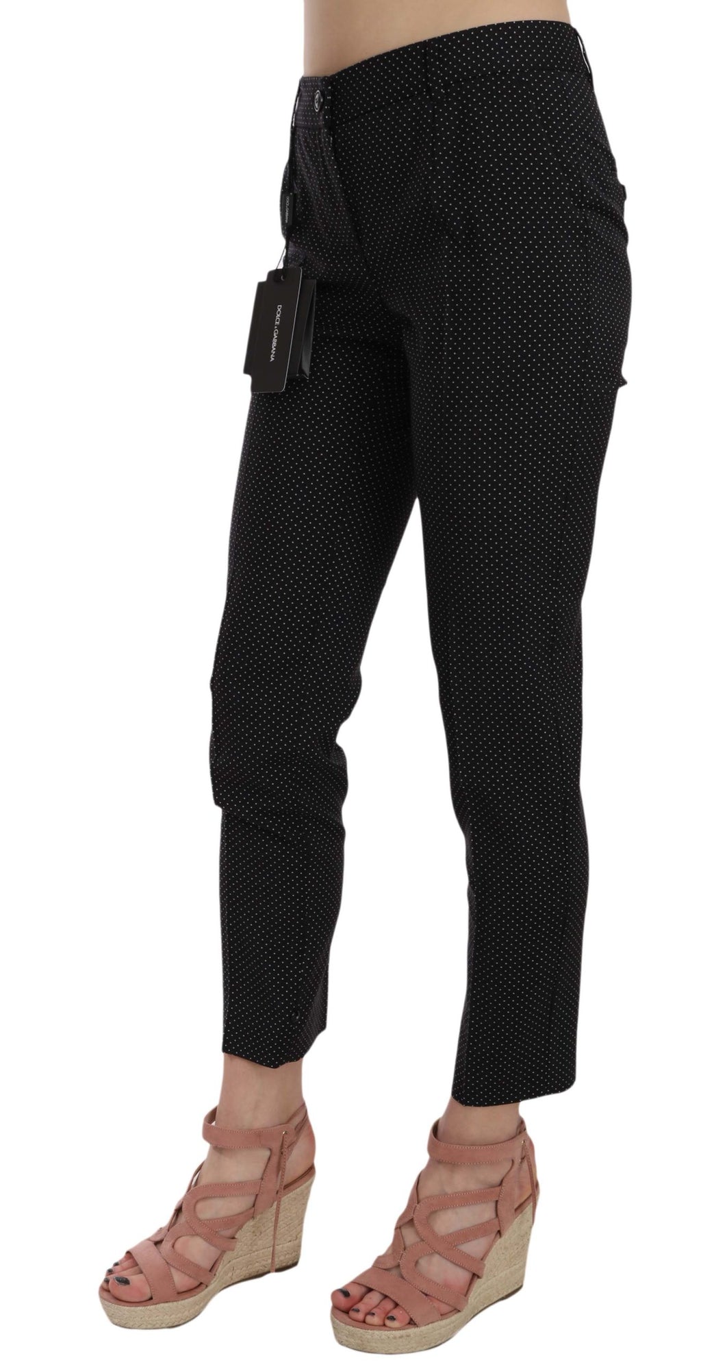 Dolce & Gabbana Black Cropped Pants for Women side view