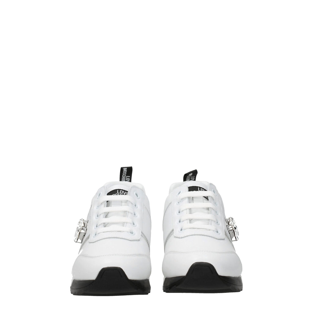 Love Moschino White Low Top Sneakers for Women detail view