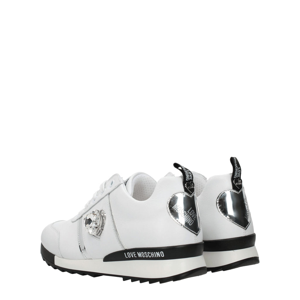 Love Moschino White Low Top Sneakers for Women side view