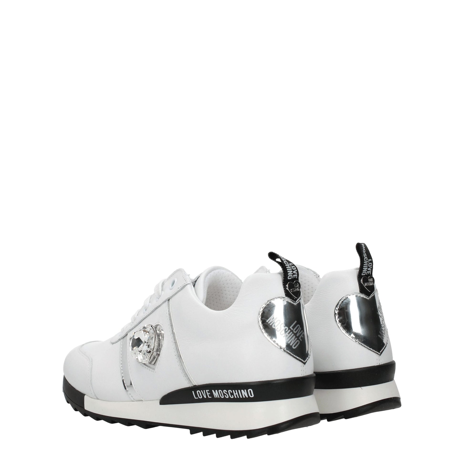 Love Moschino White Low Top Sneakers for Women side view