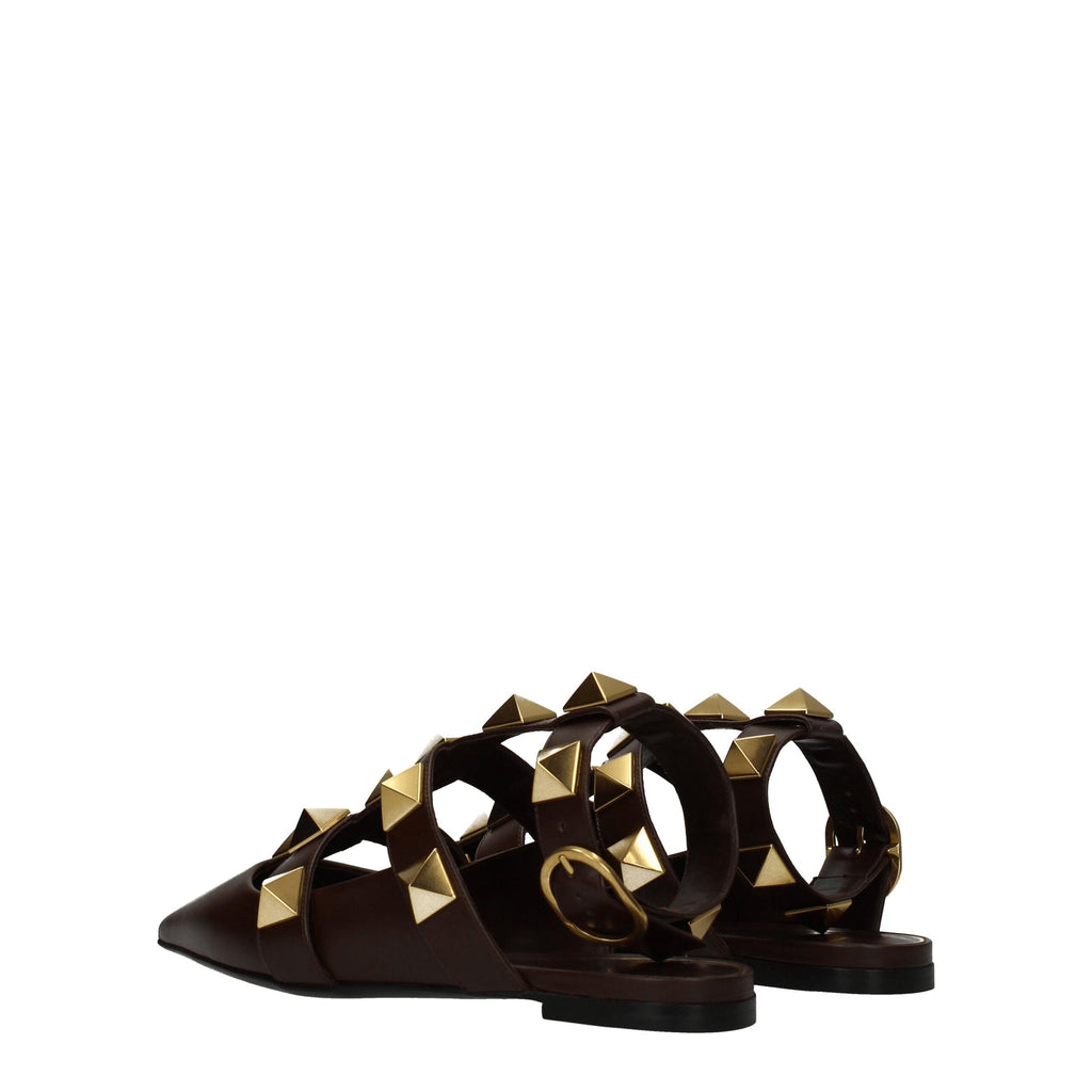 Valentino Garavani Brown Flat for Women side view