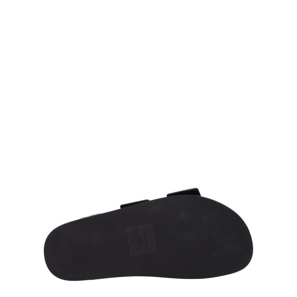 Mules en cuir noires Valentino Garavani