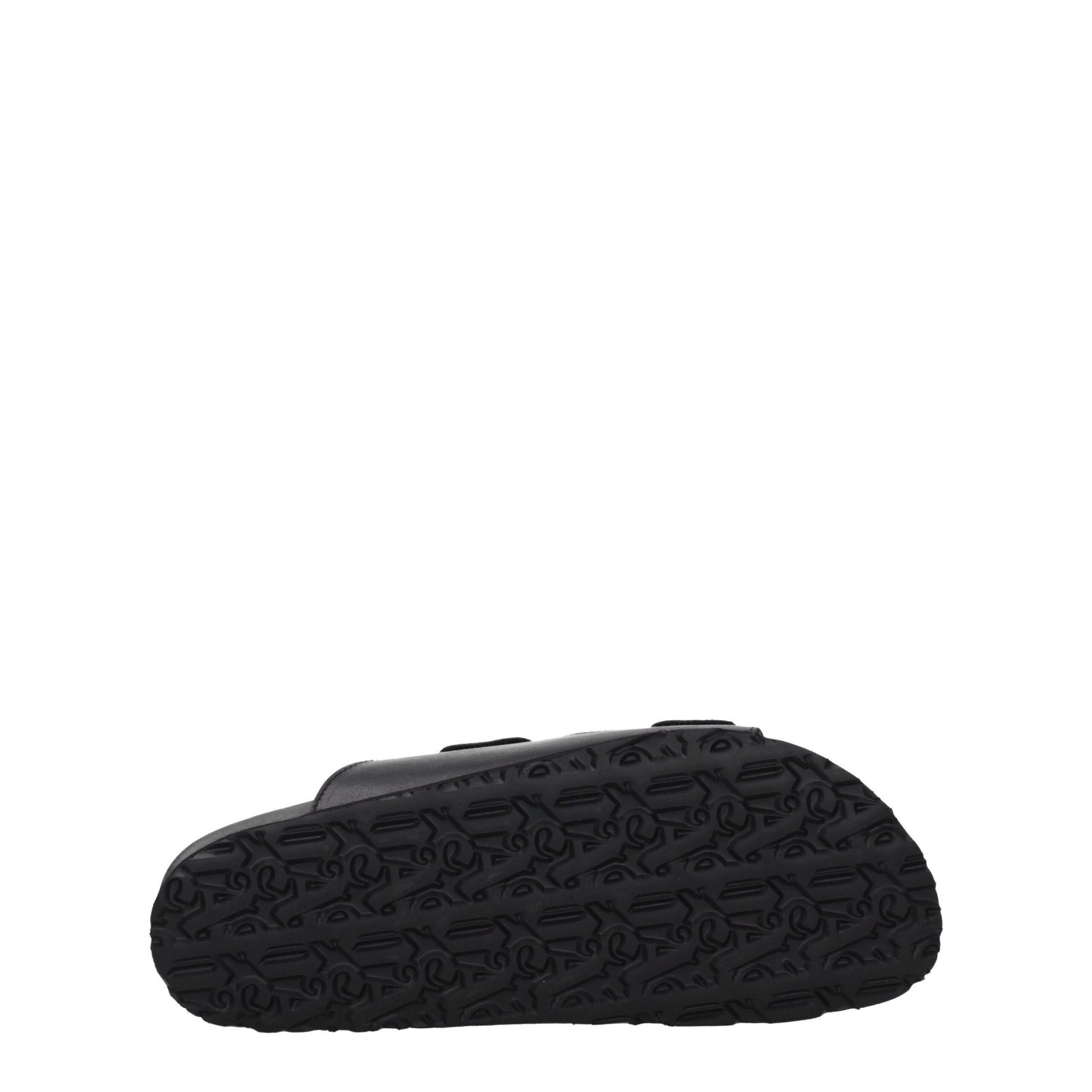 Palm Angels Black Leather Slippers