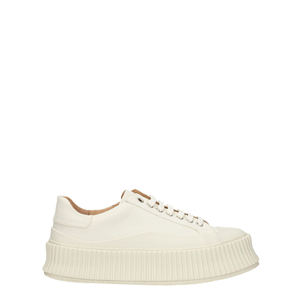 Jil Sander White Platform Sneakers for Women
