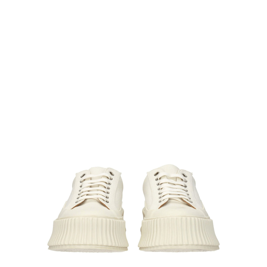 Jil Sander White Platform Sneakers for Women detail view