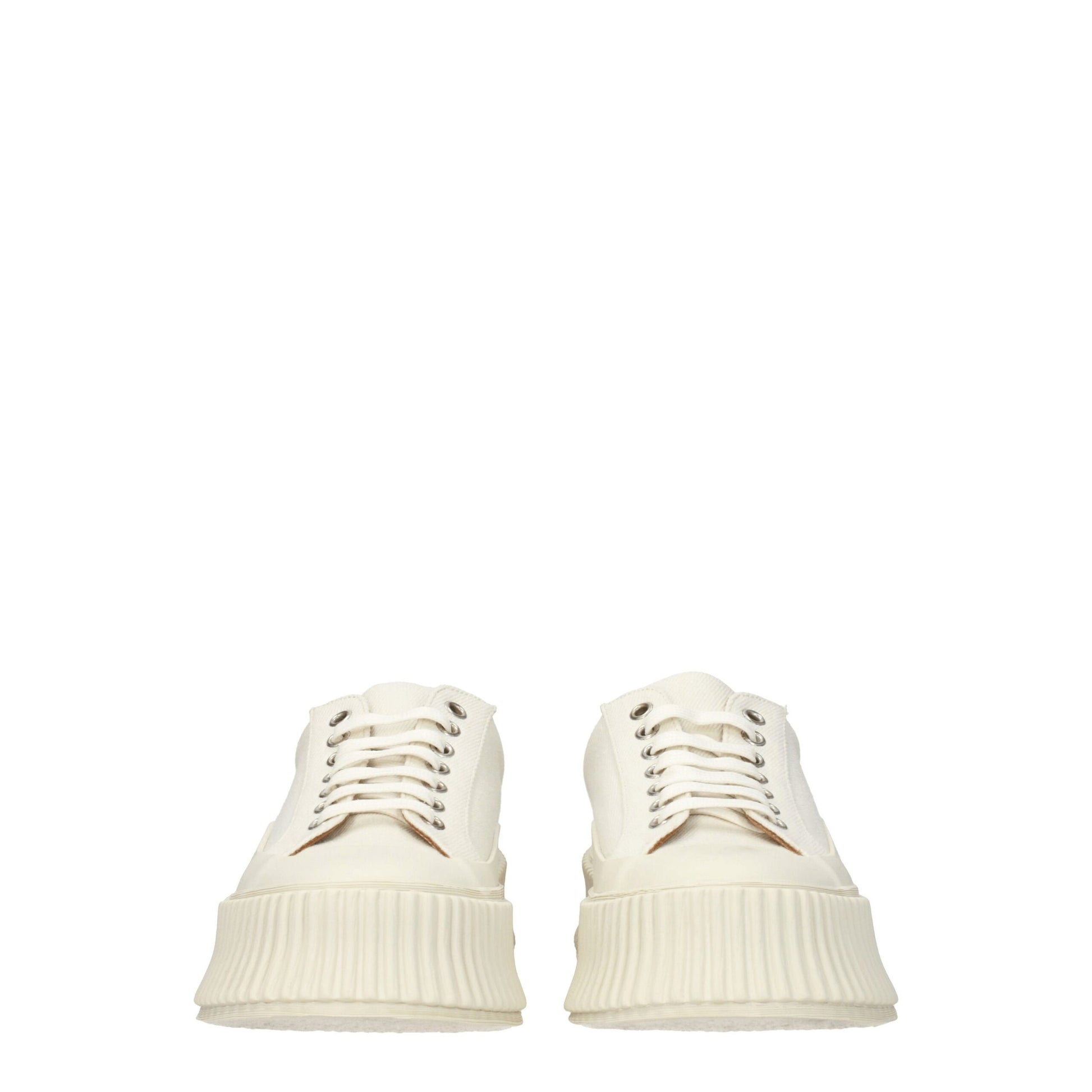 Jil Sander White Platform Sneakers for Women detail view