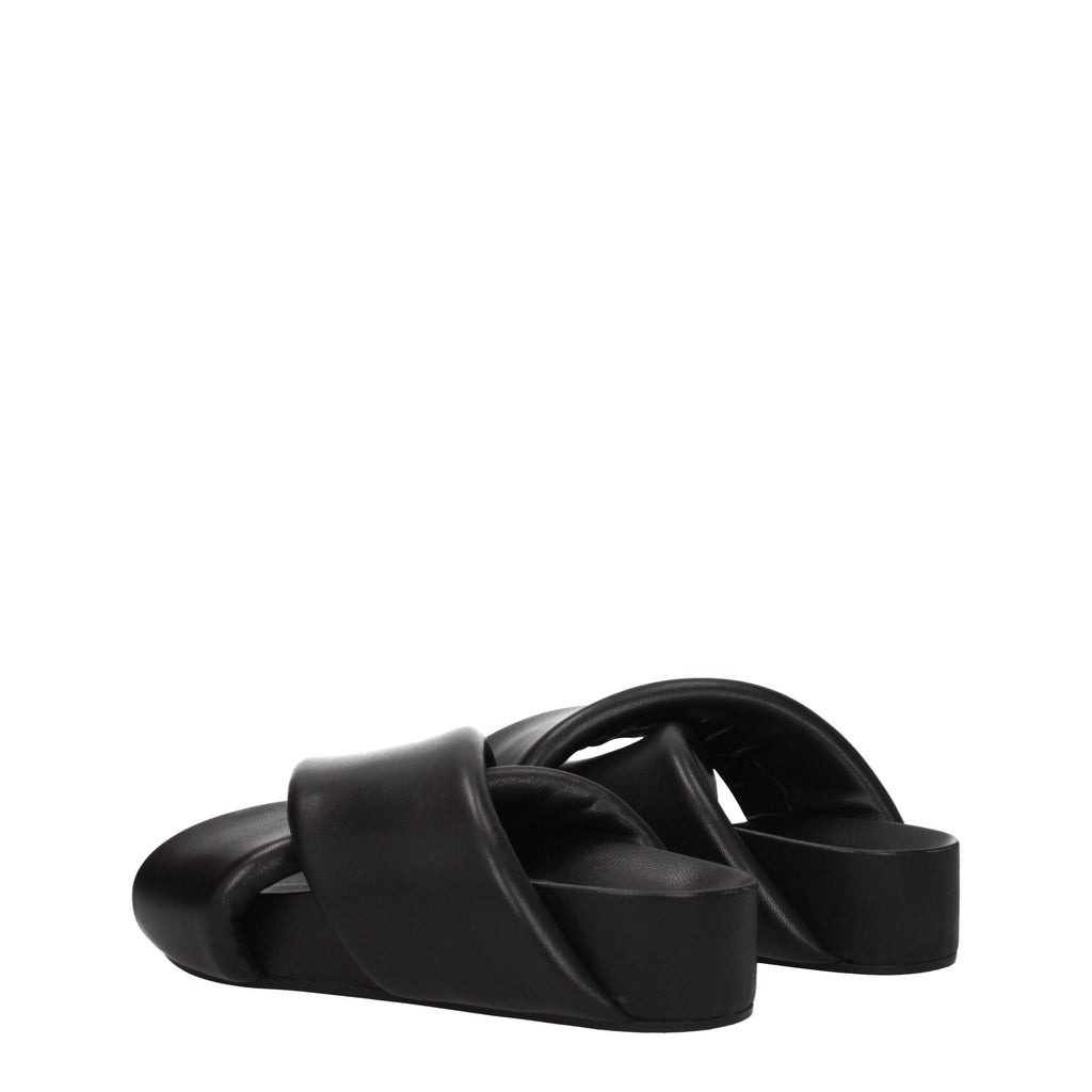 Jil Sander Black Slippers for Women side view