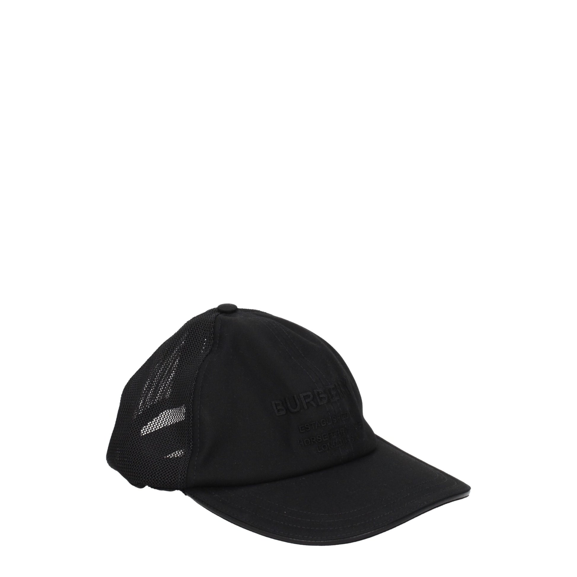Casquette Burberry en coton noir