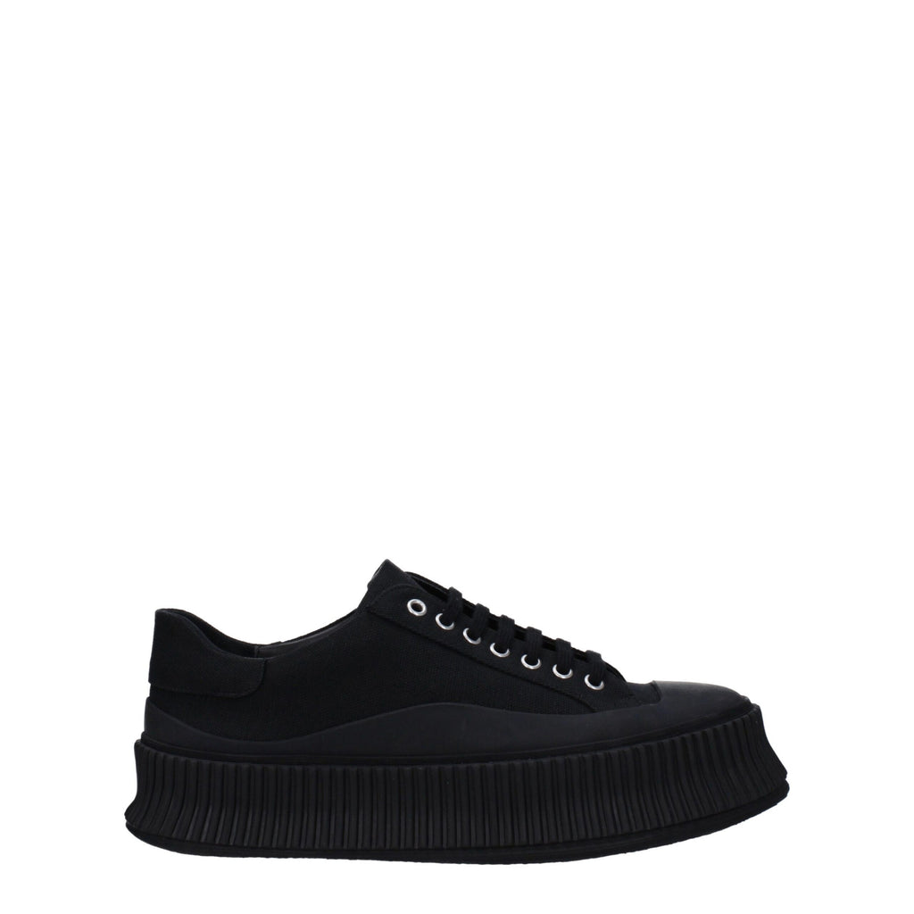 Jil Sander Black Platform Sneakers for Men