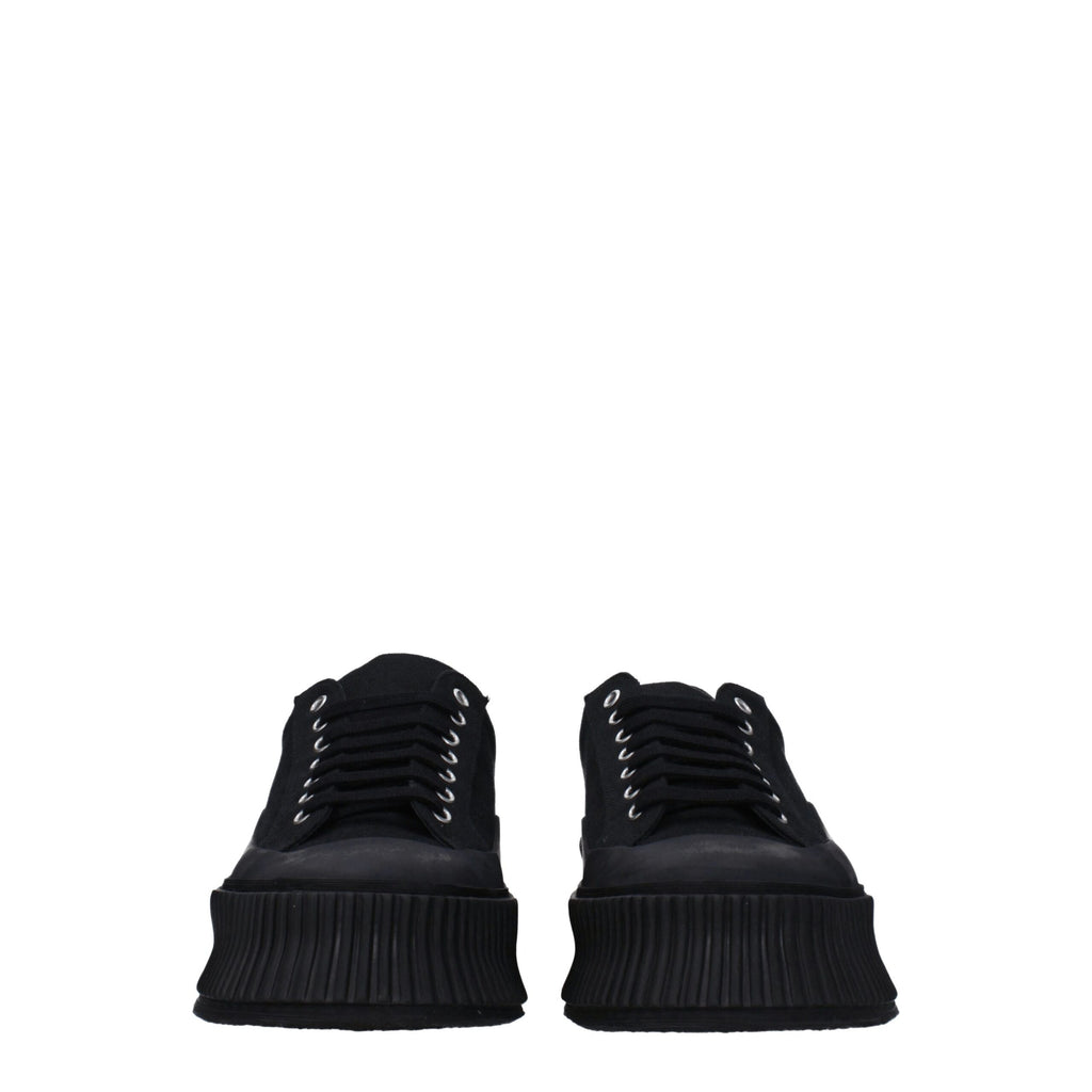 Jil Sander Black Platform Sneakers for Men detail view