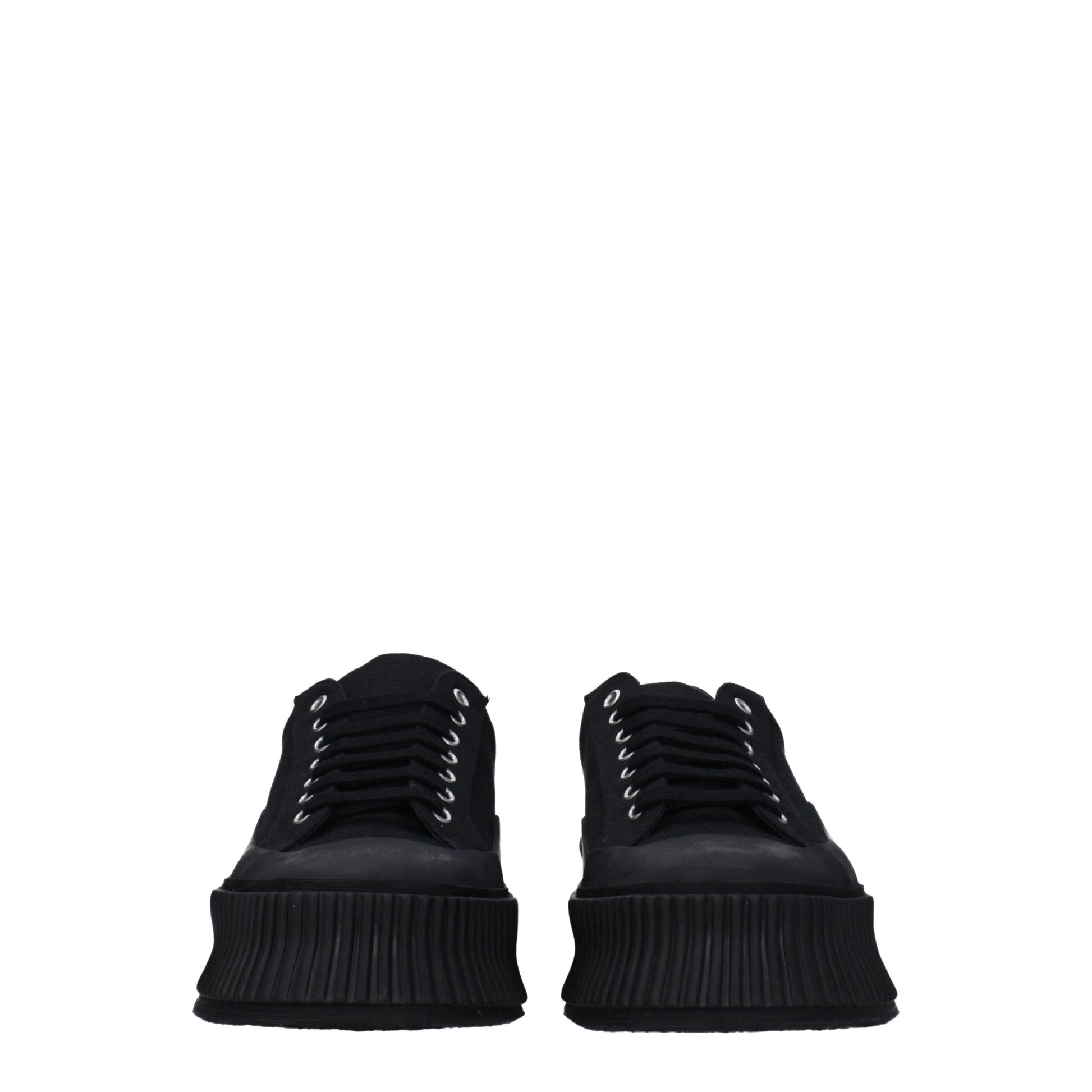 Jil Sander Black Platform Sneakers for Men detail view