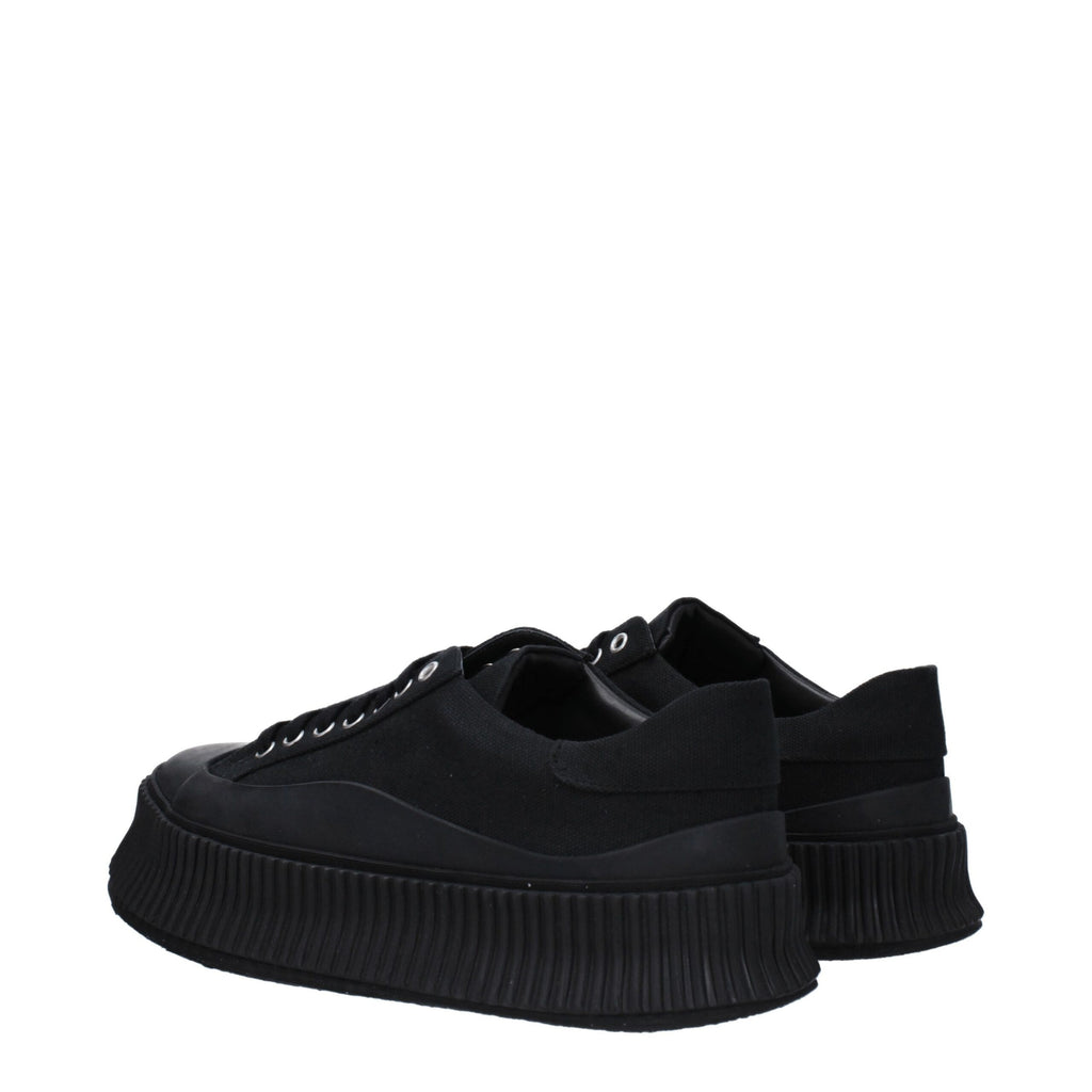 Jil Sander Black Platform Sneakers for Men side view