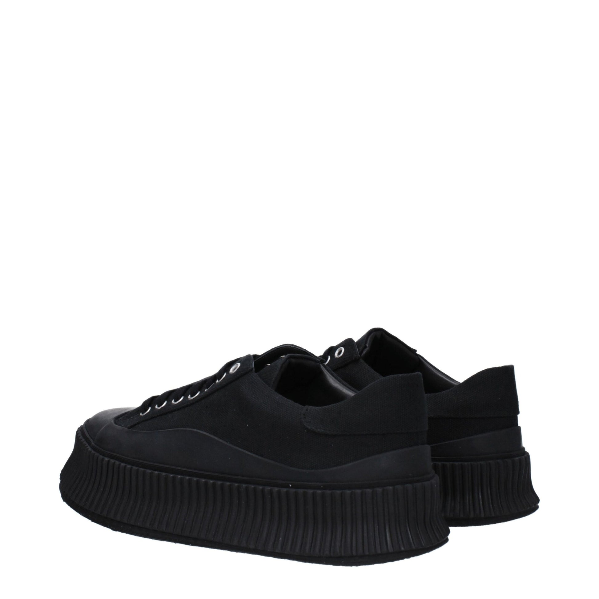 Jil Sander Black Platform Sneakers for Men side view