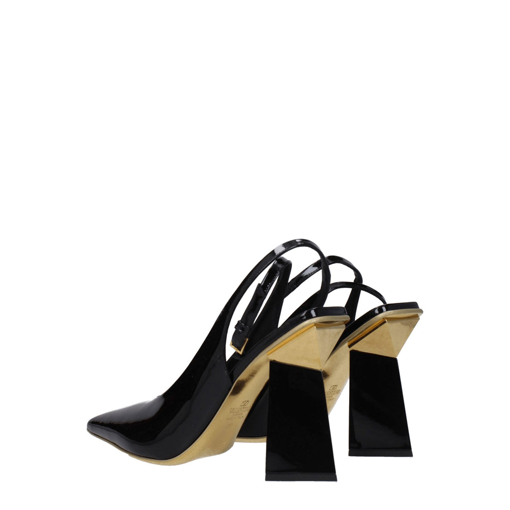 Valentino Garavani Black Sandals for Women side view