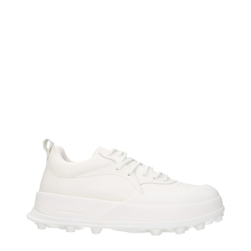Baskets Jil Sander en cuir blanc