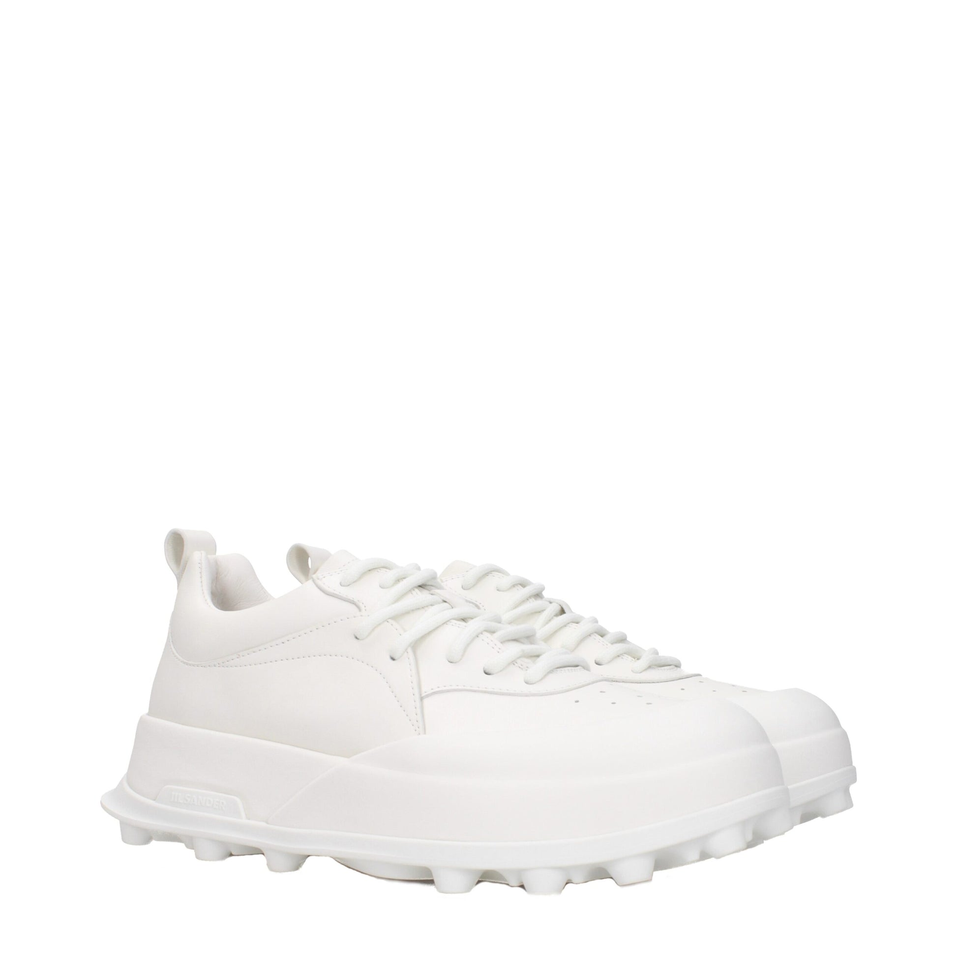 Baskets Jil Sander en cuir blanc