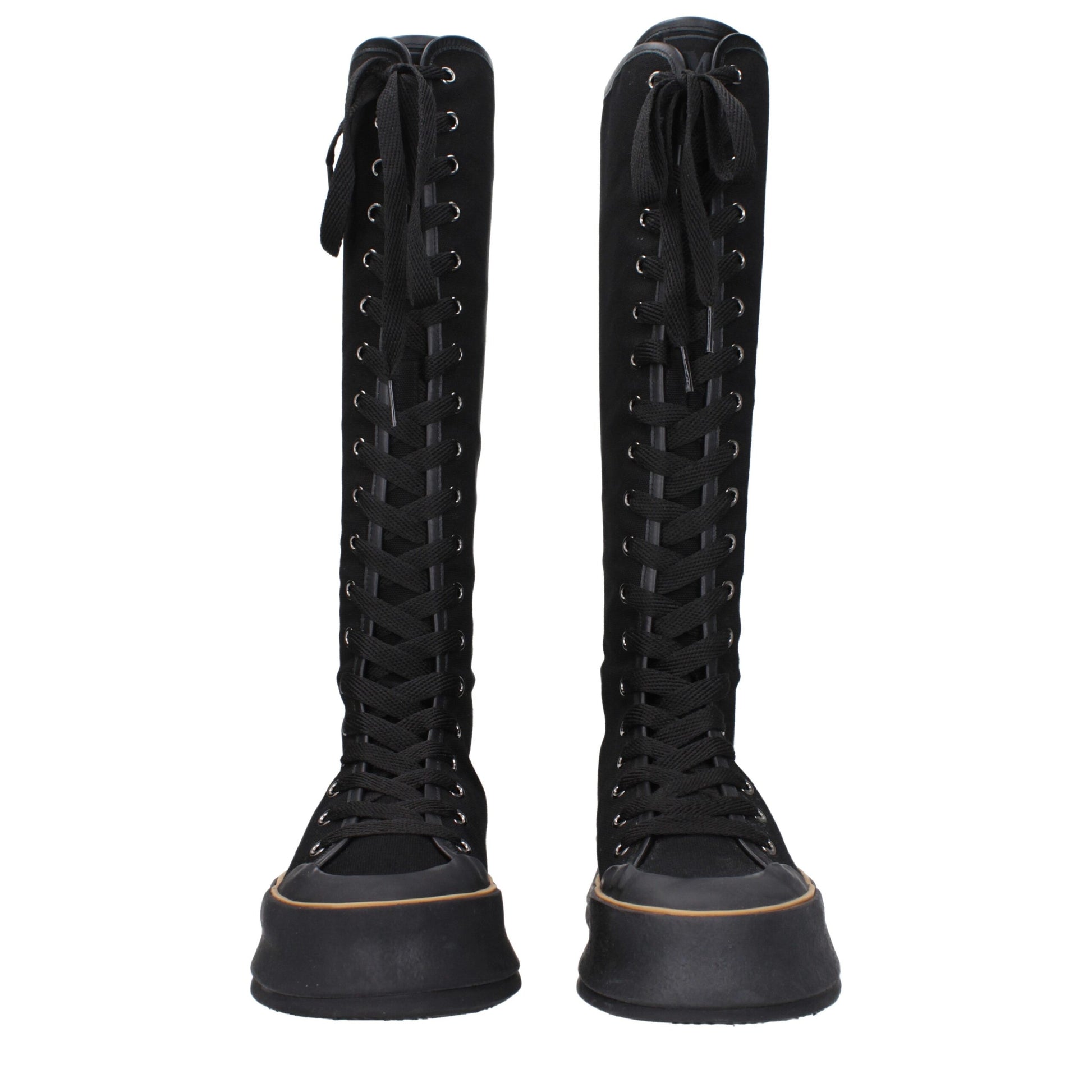 Max Mara Black Lace Up Boots for Women detail view