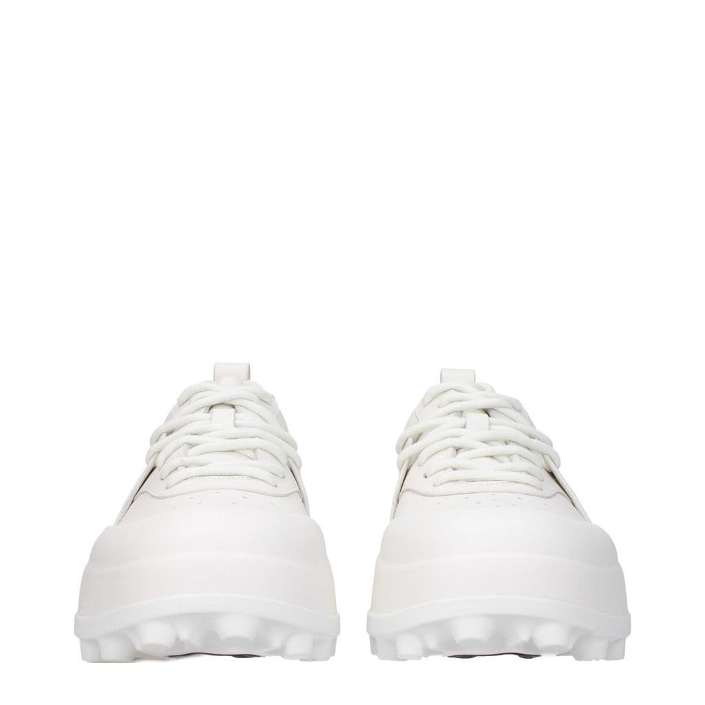 Baskets Jil Sander en cuir blanc