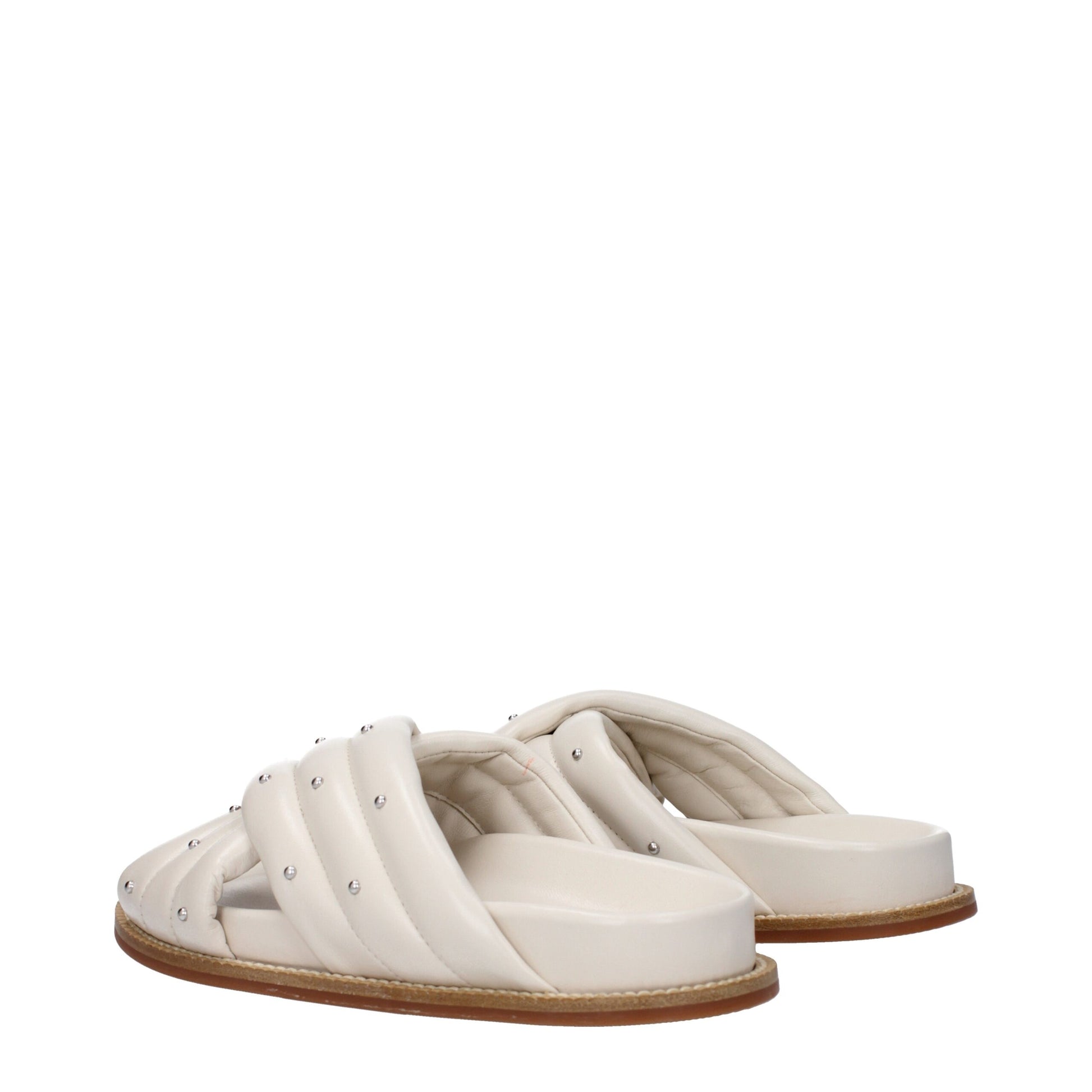 Fabiana Filippi Beige Slippers for Women side view