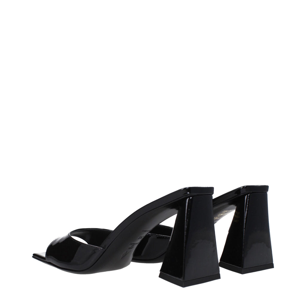The Attico Black Stiletto Heels for Women side view