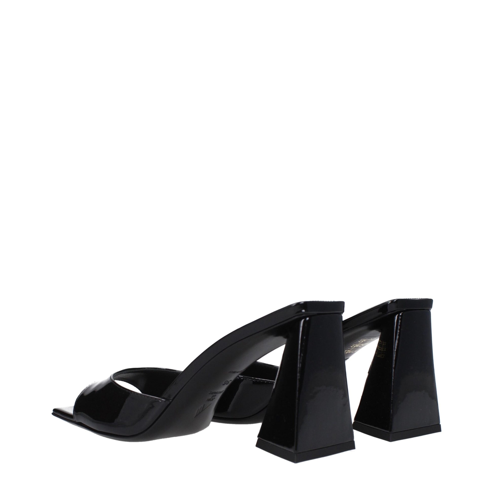 The Attico Black Stiletto Heels for Women side view