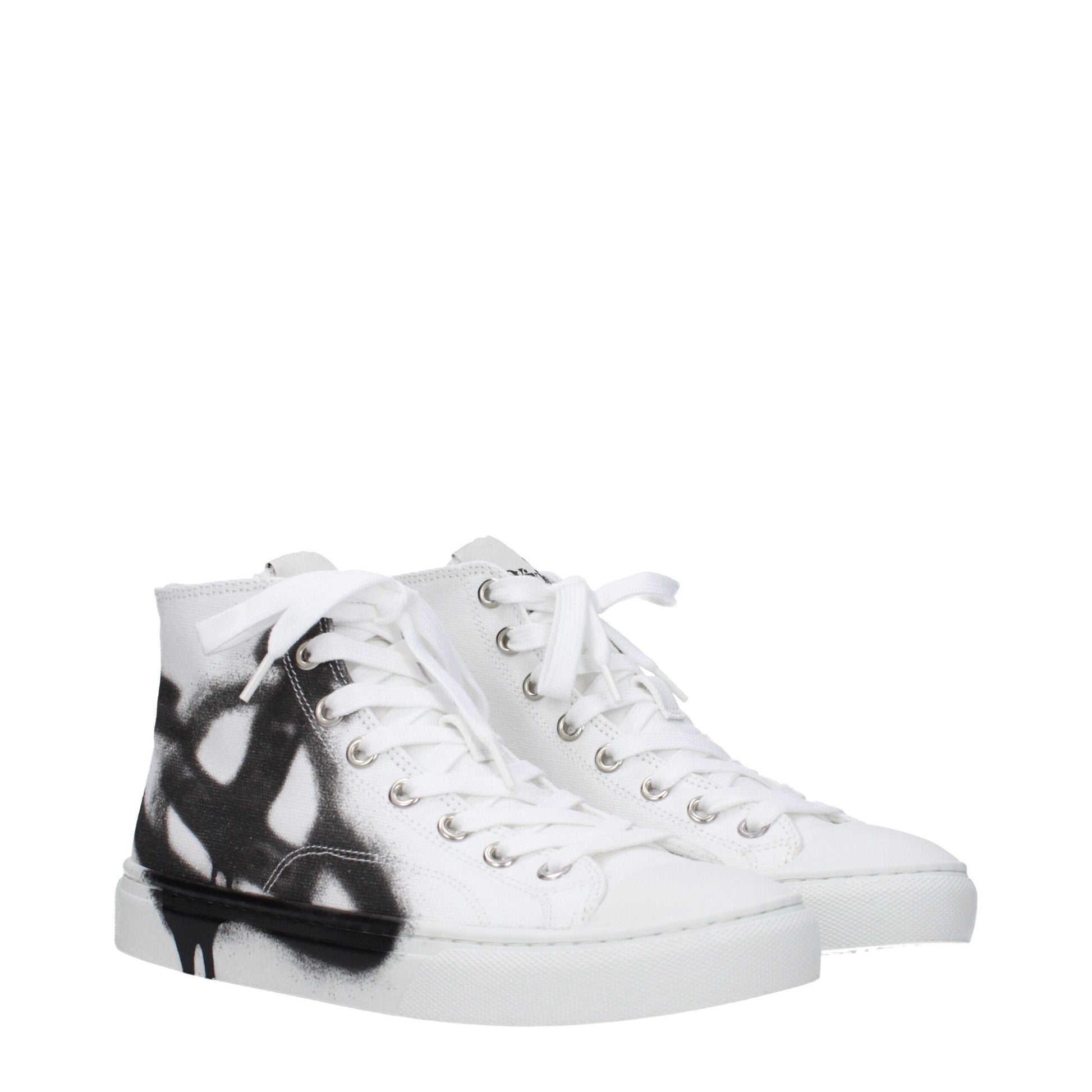 Vivienne Westwood – Hohe Sneakers aus weißem Stoff