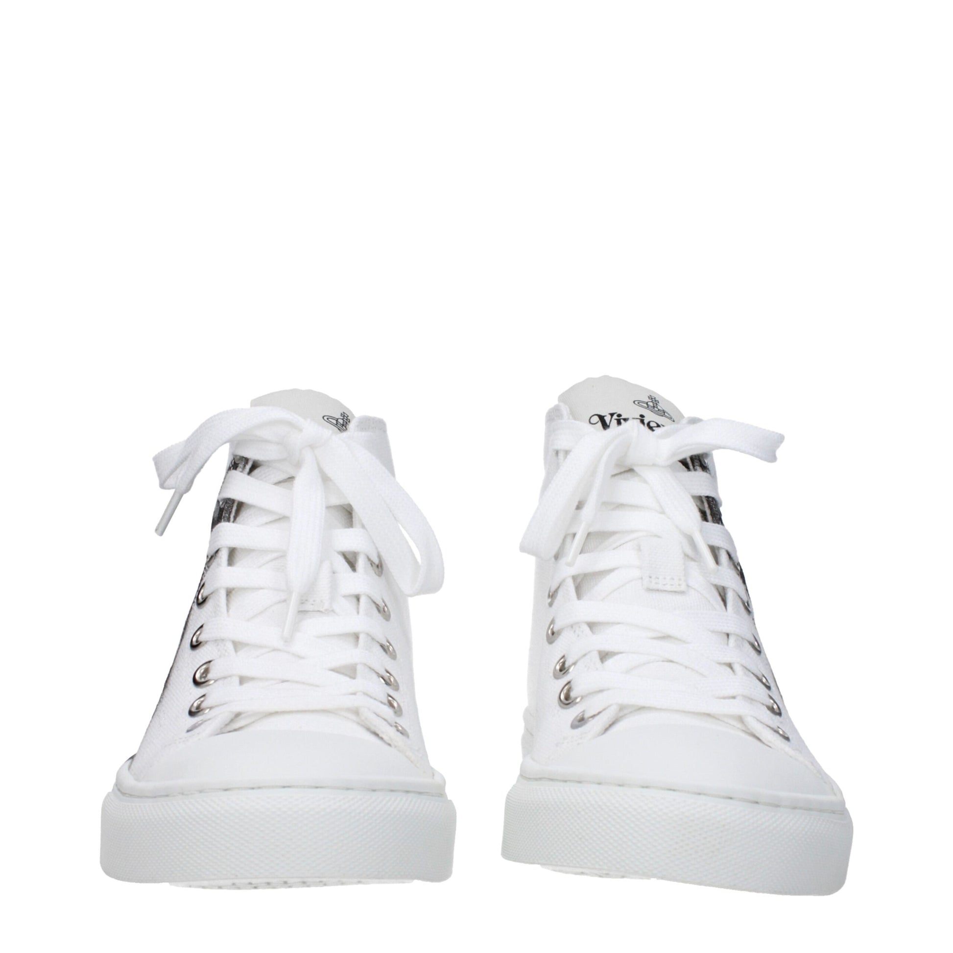Vivienne Westwood – Hohe Sneakers aus weißem Stoff