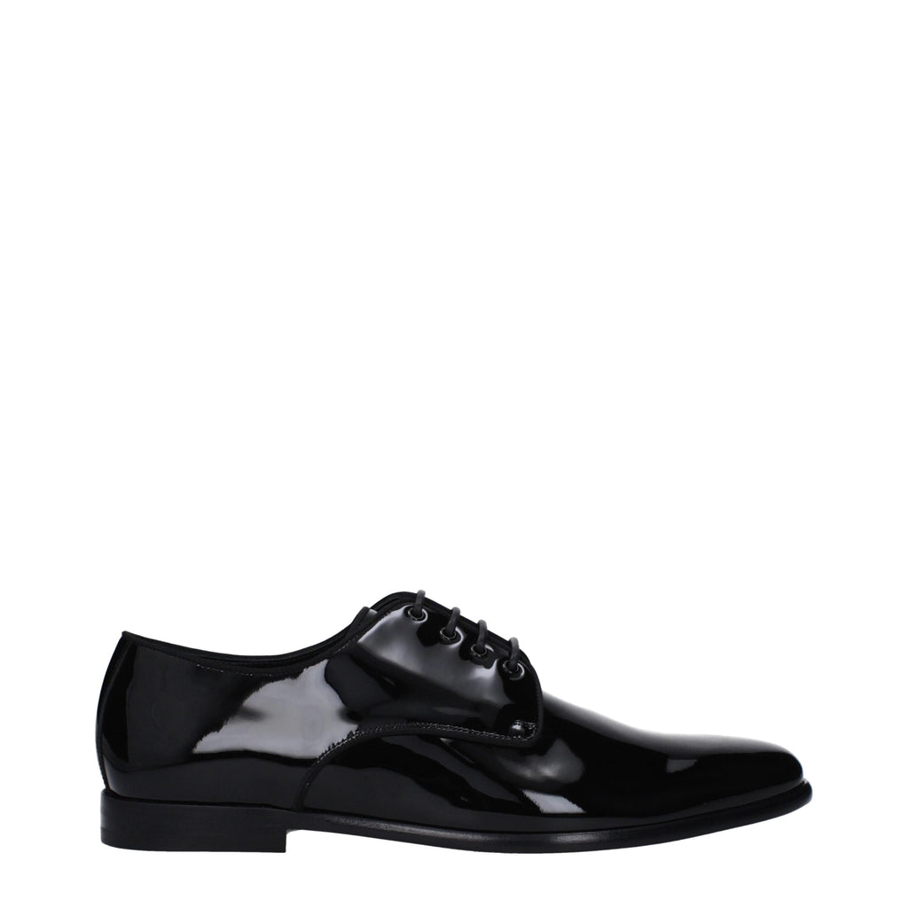 Richelieus et Derbies en cuir noir Dolce & Gabbana