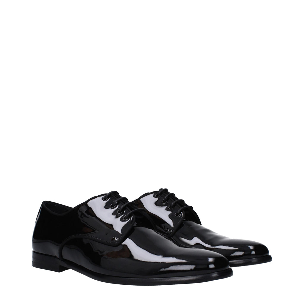 Richelieus et Derbies en cuir noir Dolce & Gabbana