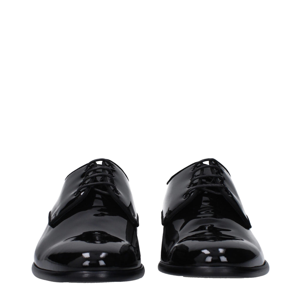 Richelieus et Derbies en cuir noir Dolce & Gabbana