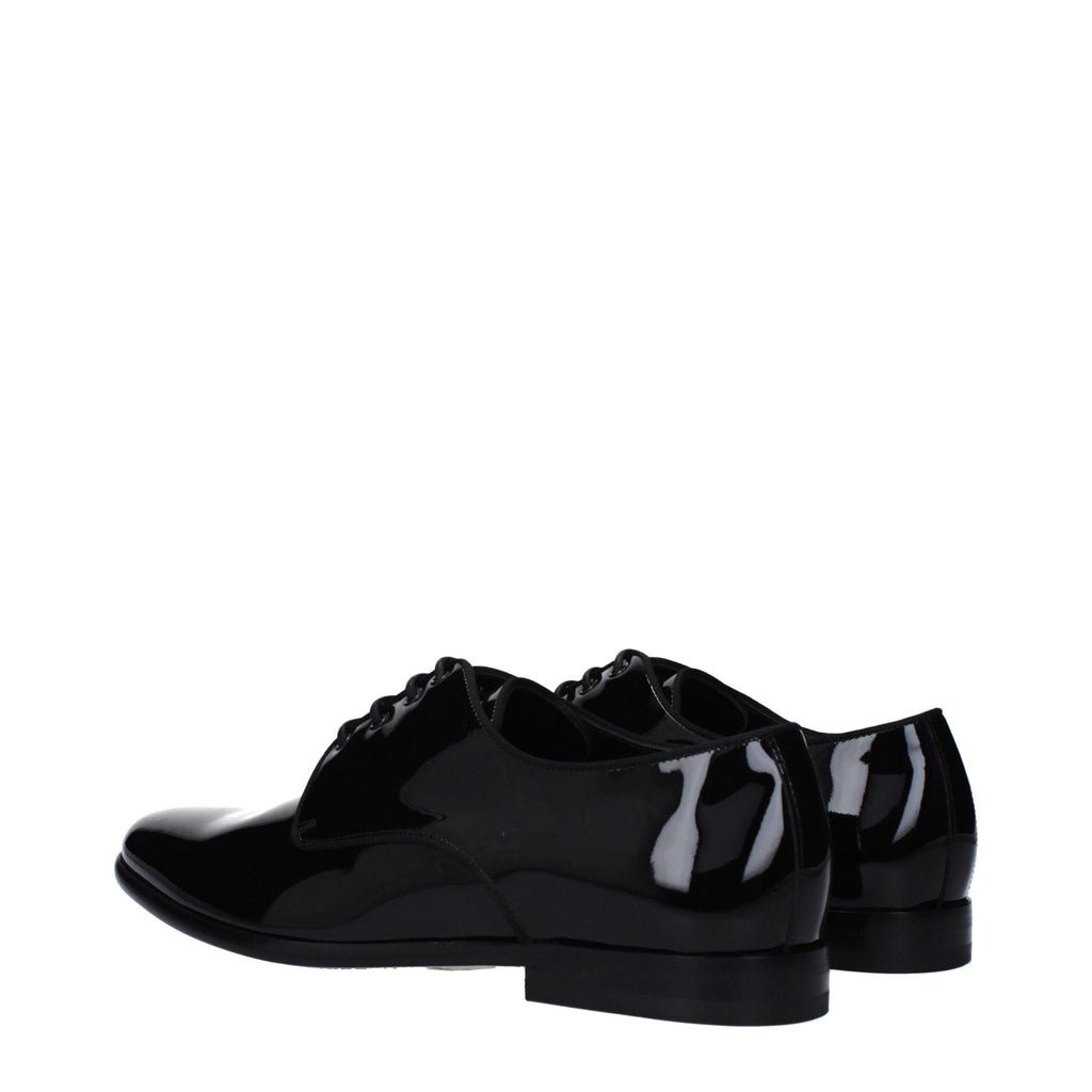 Richelieus et Derbies en cuir noir Dolce & Gabbana