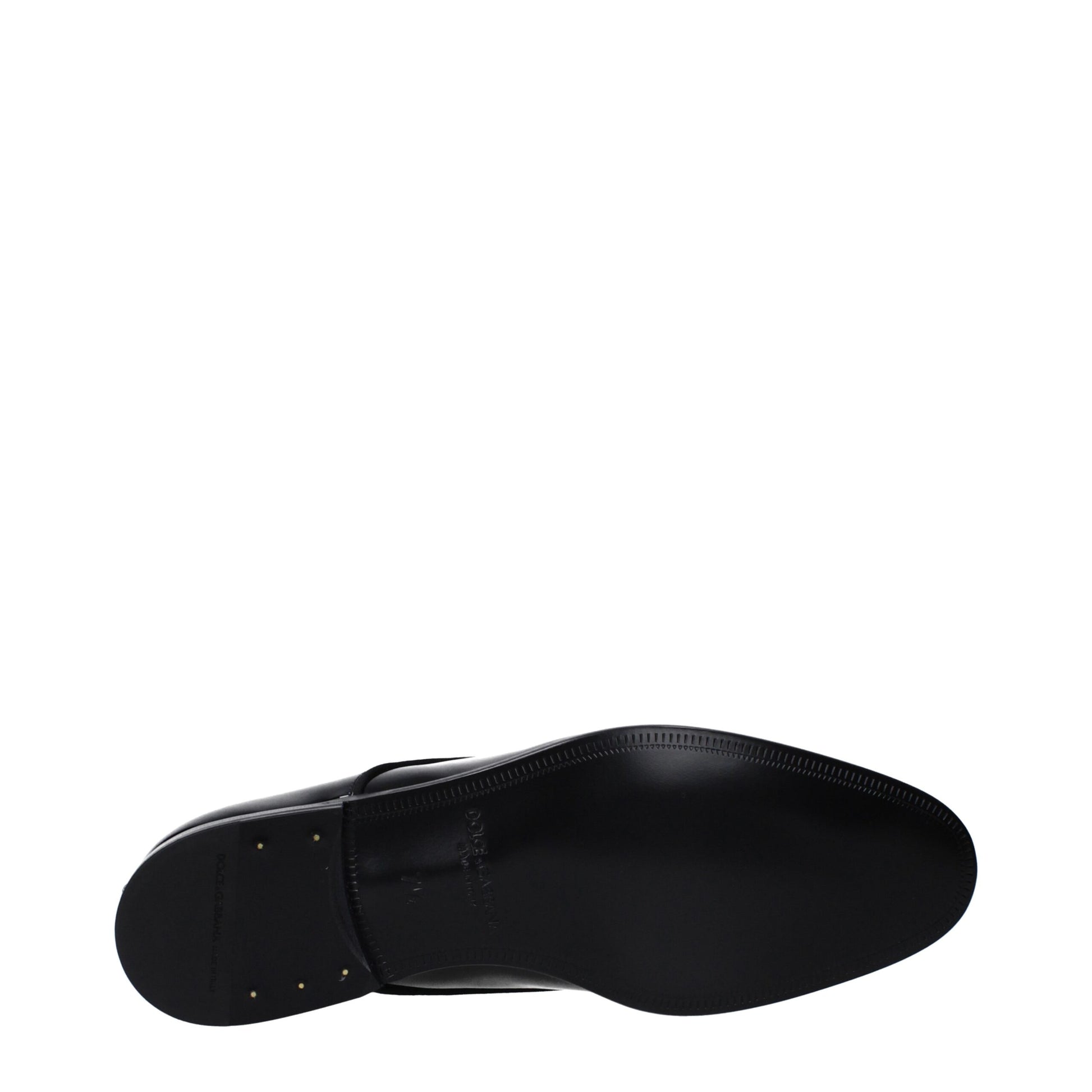 Richelieus et Derbies en cuir noir Dolce & Gabbana
