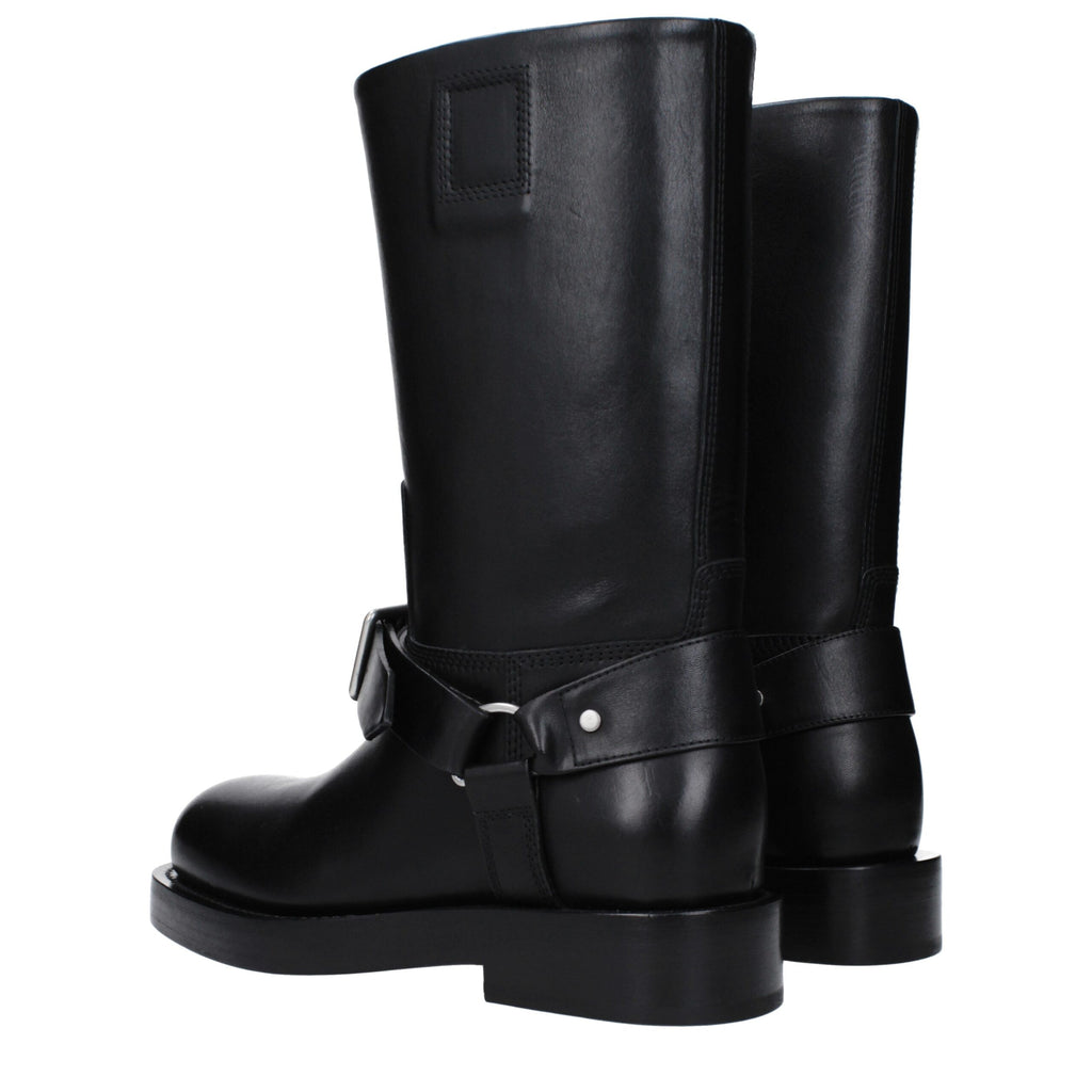 Burberry Black Boots for Women side view