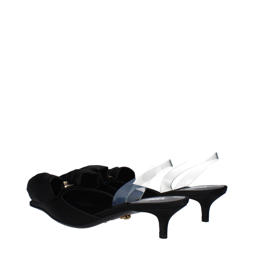 Versace Black Flat for Women side view
