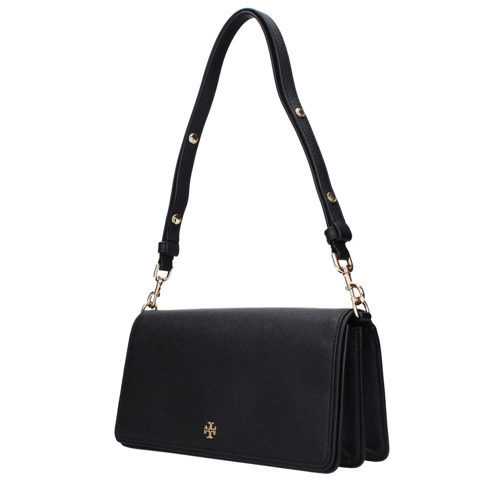 Sac porté épaule Tory Burch en cuir noir