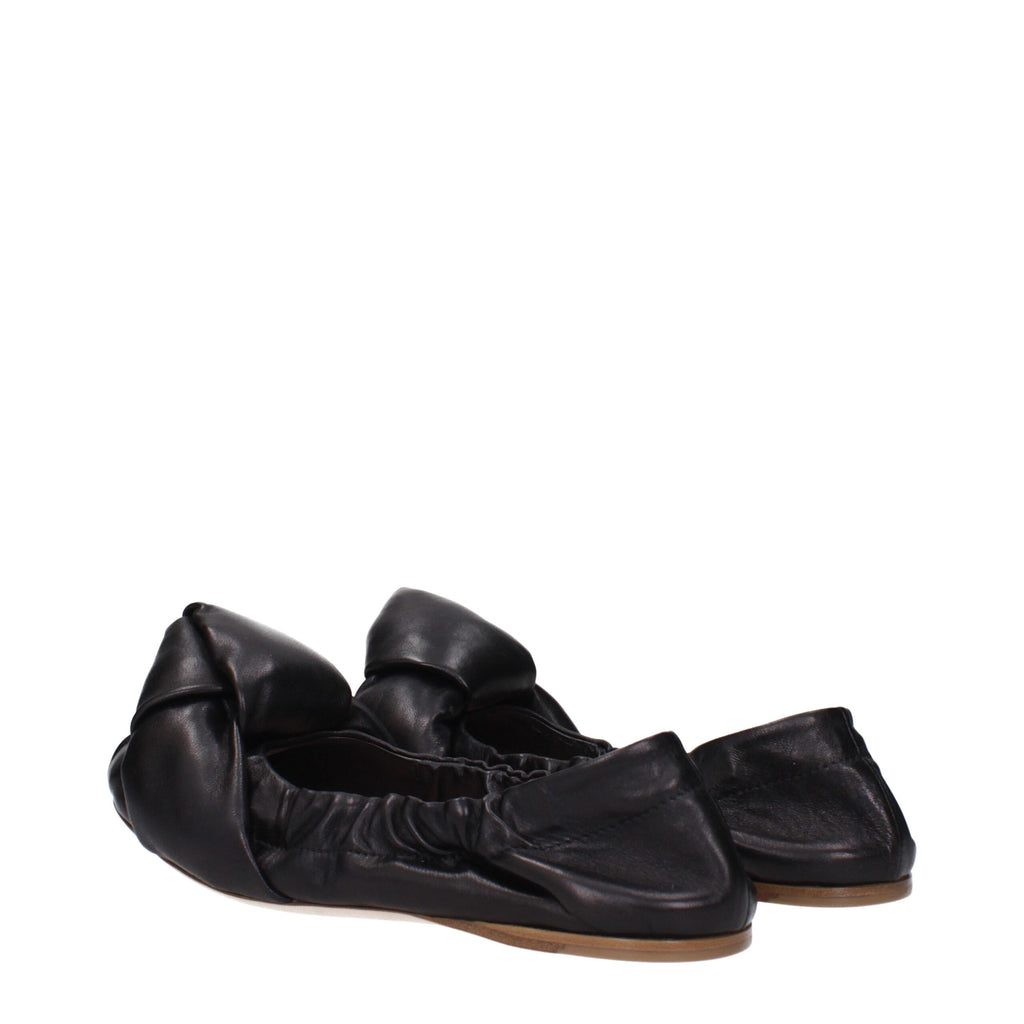 Miu Miu Black Ballet Flats for Women side view