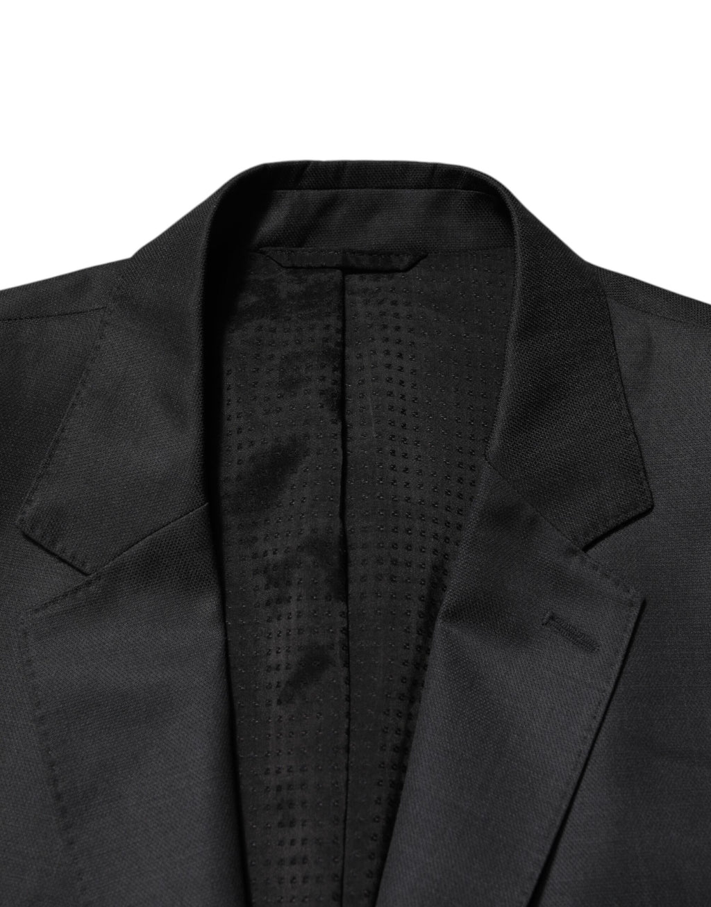 Dolce &amp; Gabbana – Einreihiger, zweiteiliger Anzug aus dunkelgrauer Wolle