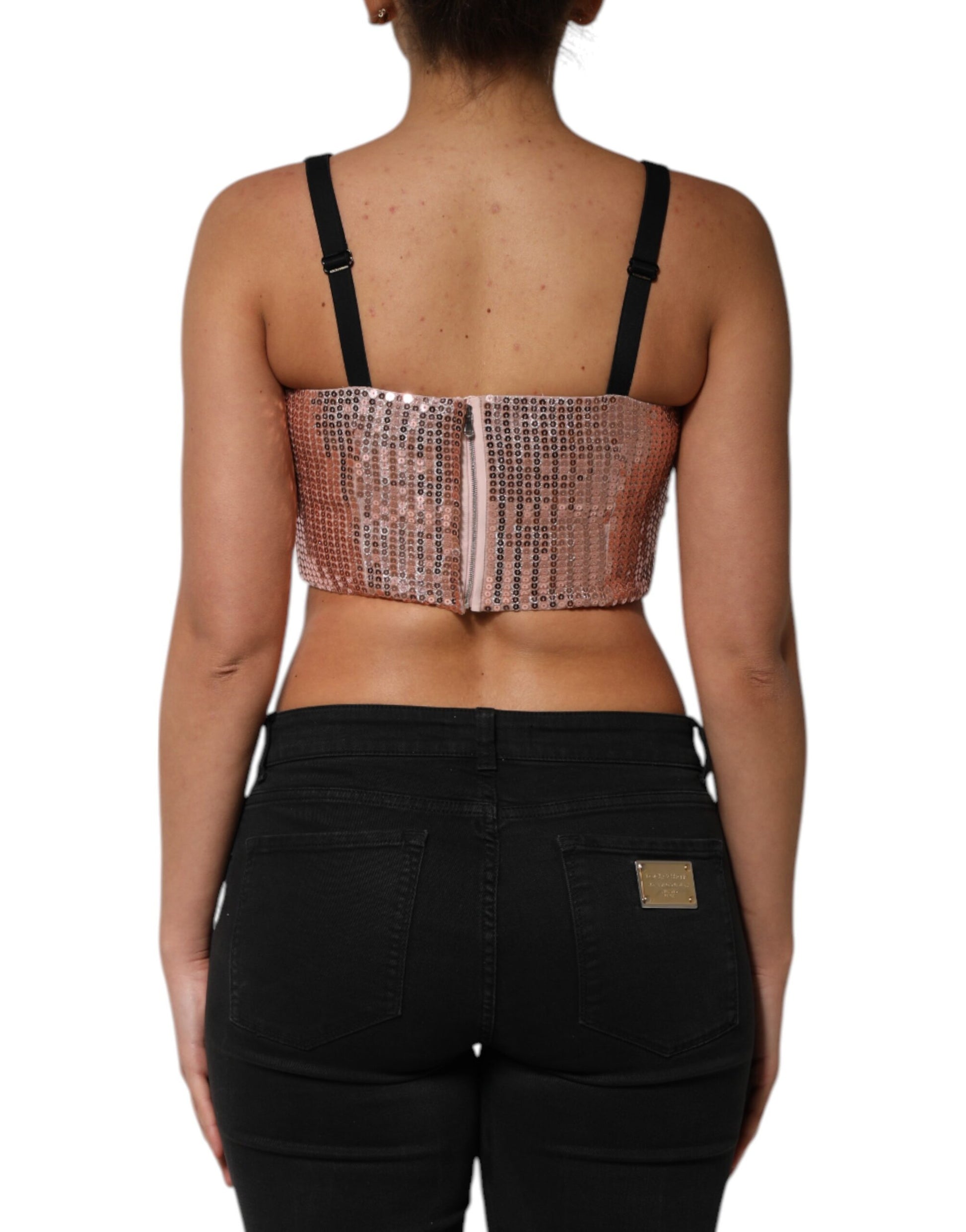 Dolce & Gabbana Pink Tank Tops T for Women side view
