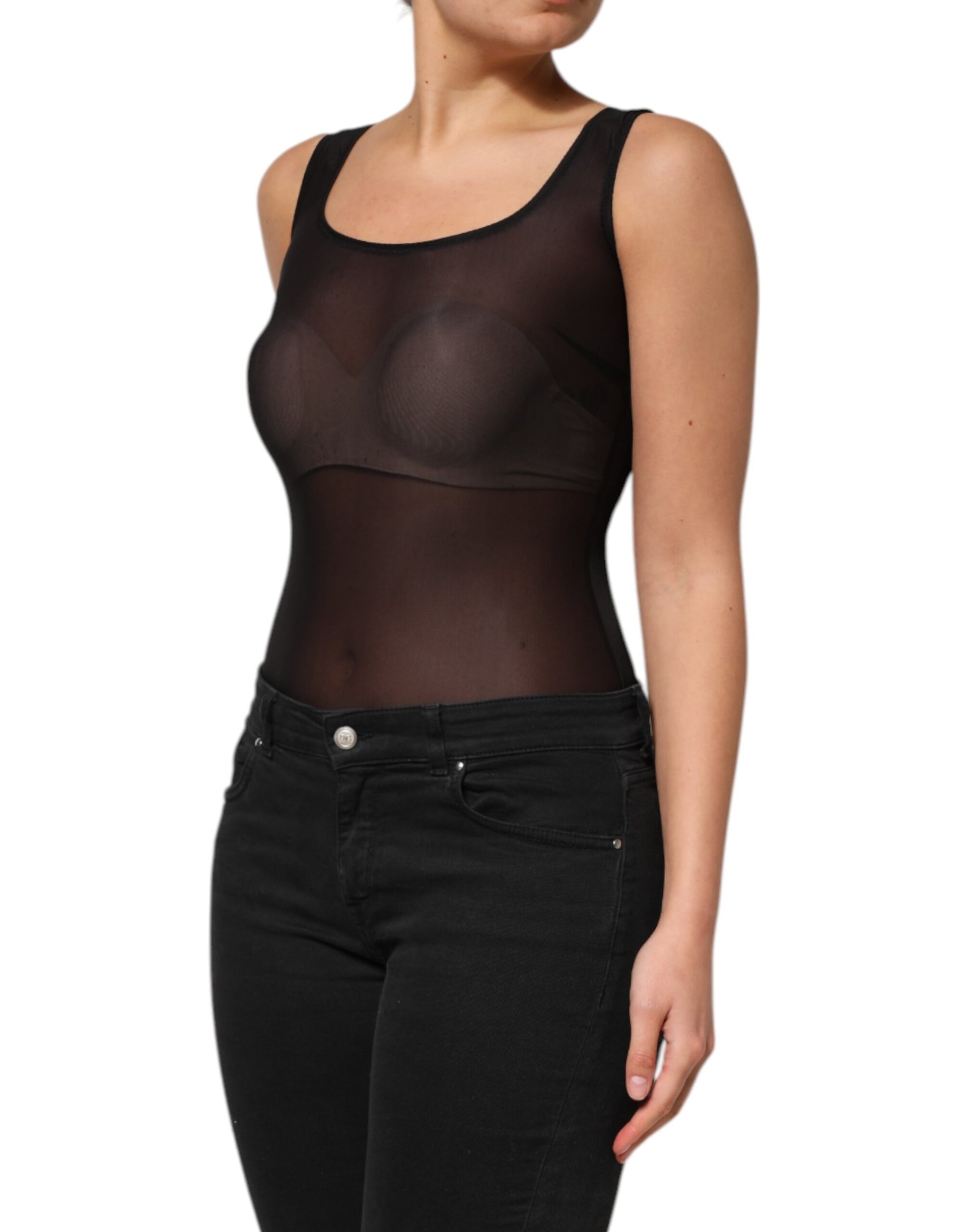 Dolce & Gabbana Black Tank Tops T for Women detail view