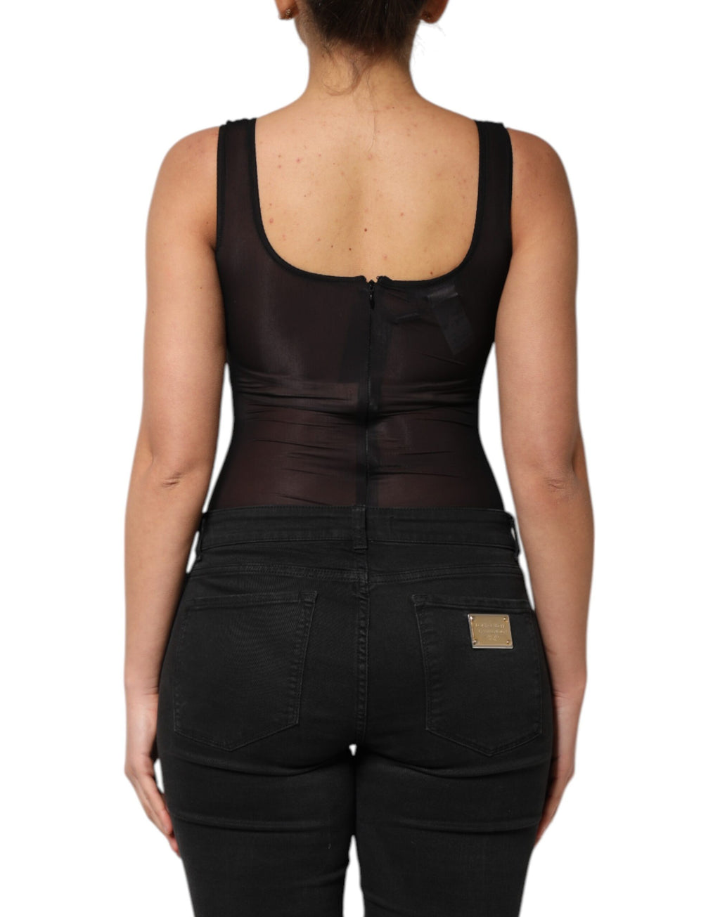 Dolce & Gabbana Black Tank Tops T for Women side view