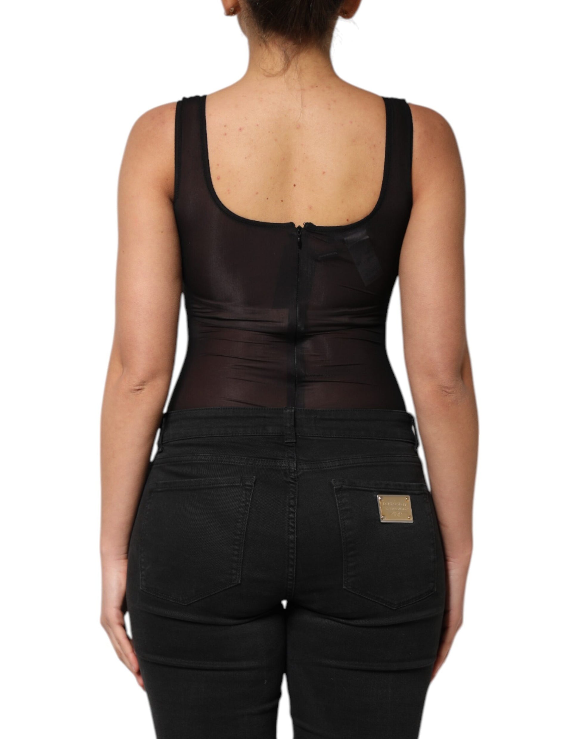 Dolce & Gabbana Black Tank Tops T for Women side view