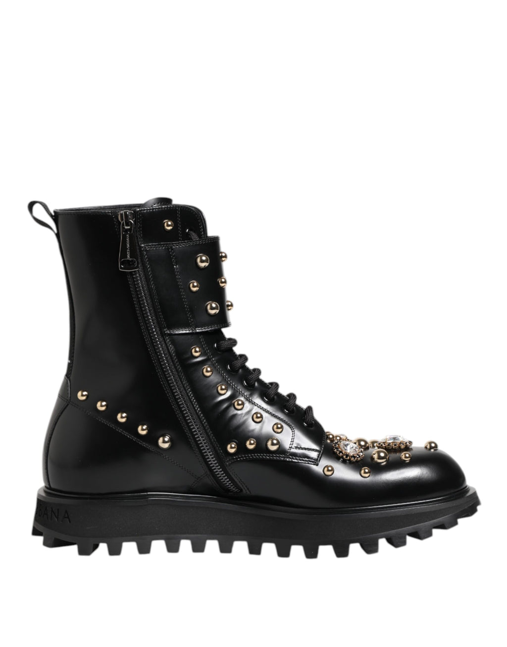 Dolce & Gabbana Black Lace Up Boots for Men