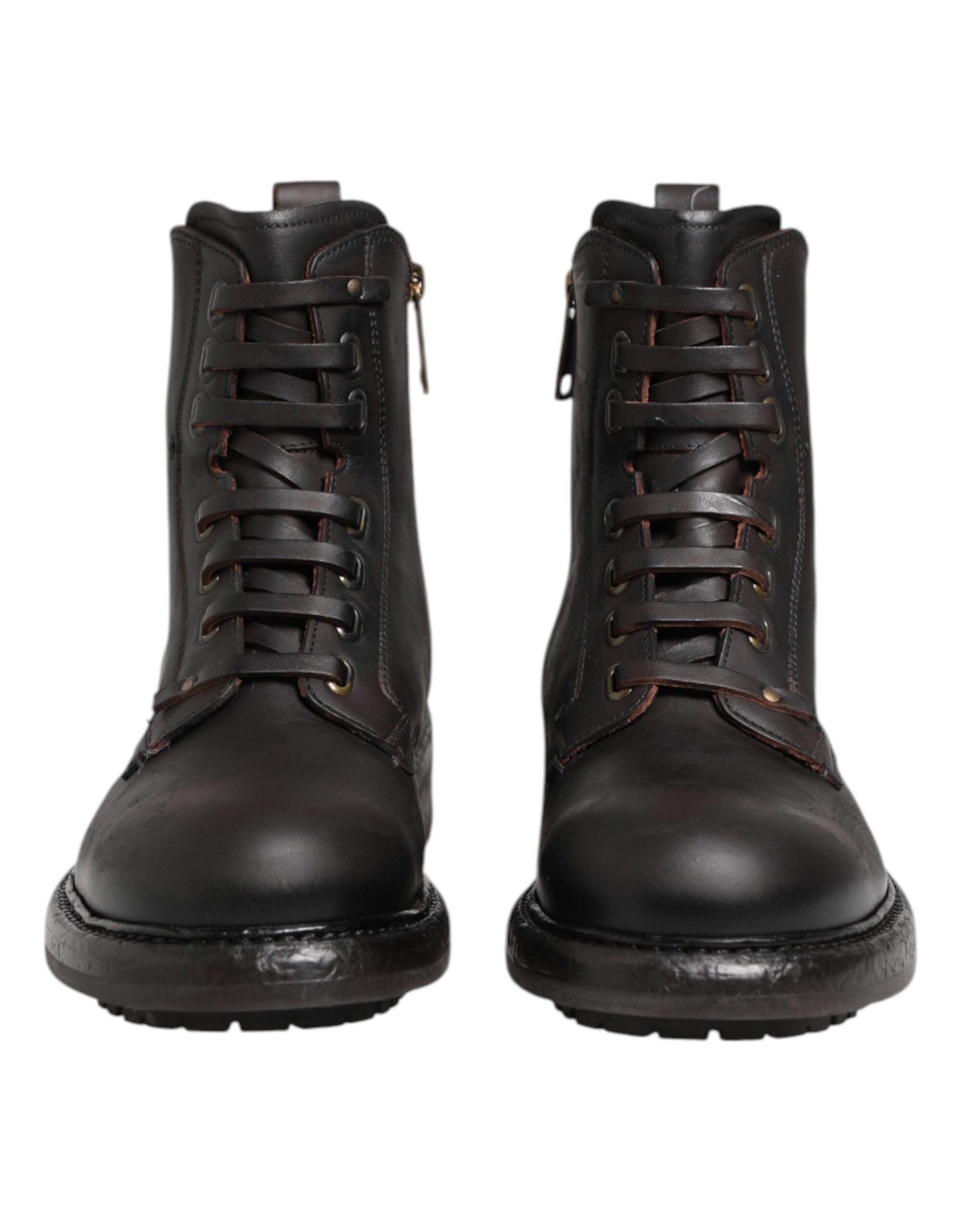 Dolce & Gabbana Brown Lace Up Boots for Men alternate view