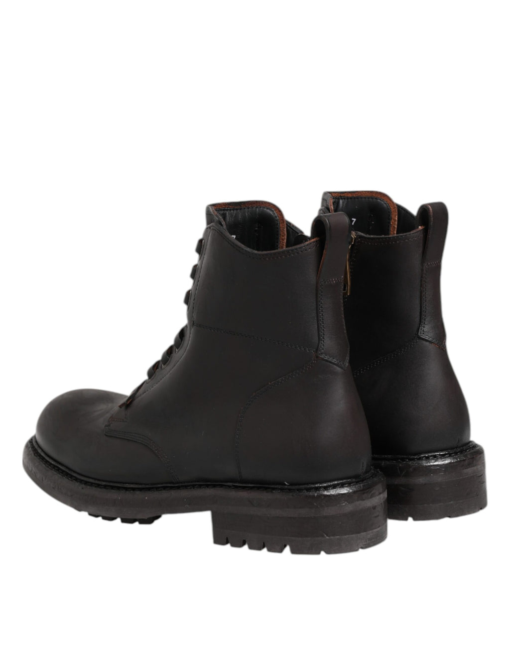 Dolce & Gabbana Brown Lace Up Boots for Men additional view
