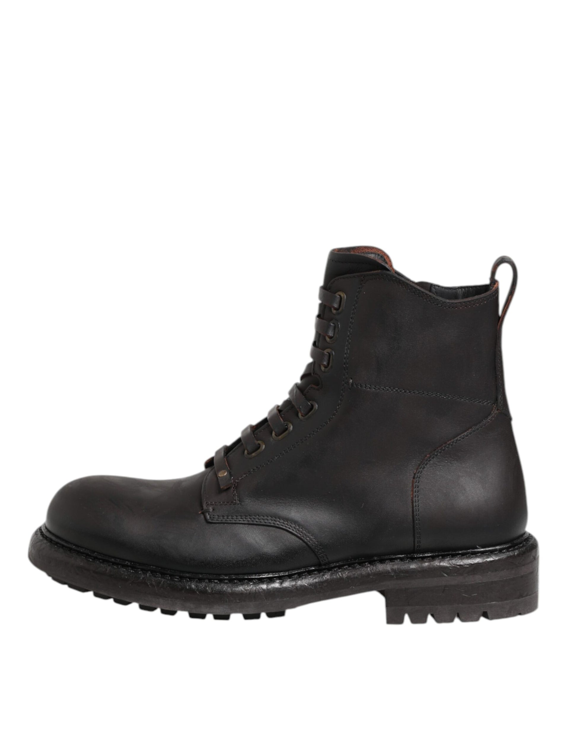 Dolce & Gabbana Brown Lace Up Boots for Men additional view