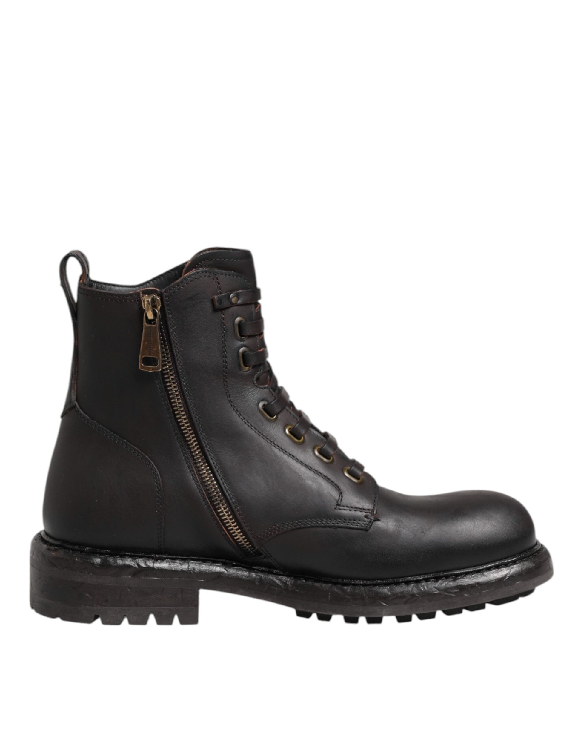 Dolce & Gabbana Brown Lace Up Boots for Men