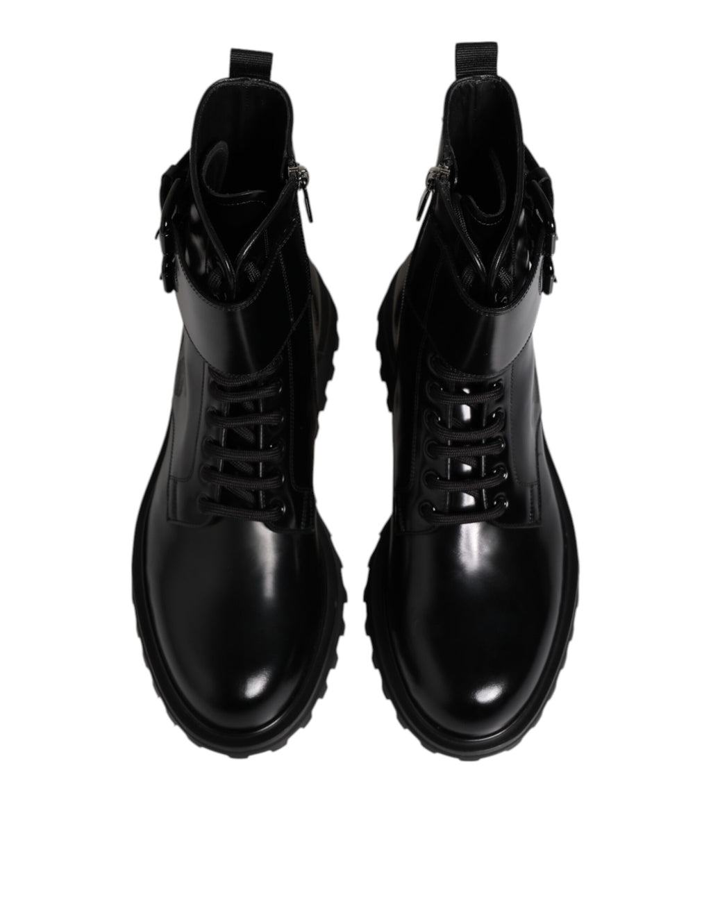 Dolce & Gabbana Black Lace Up Boots for Men detail view