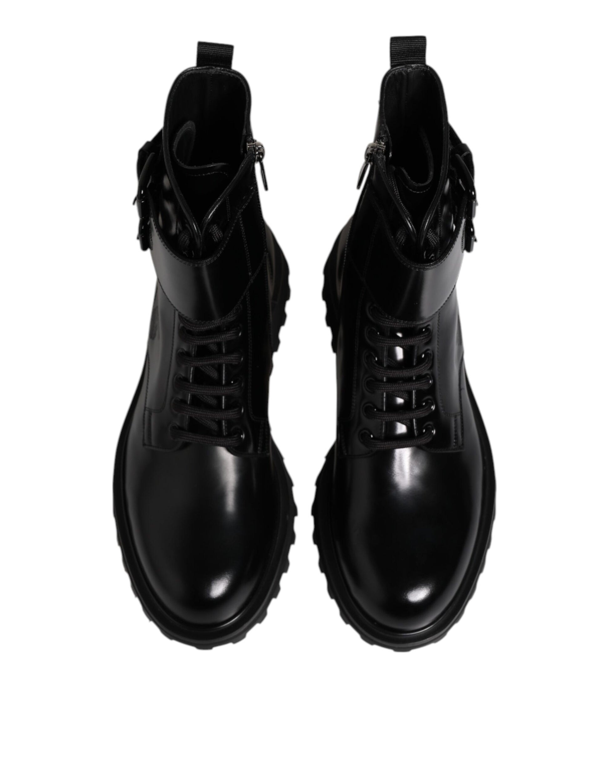 Dolce & Gabbana Black Lace Up Boots for Men detail view