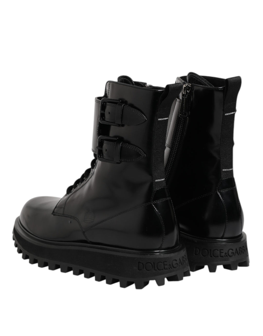 Dolce & Gabbana Black Lace Up Boots for Men additional view